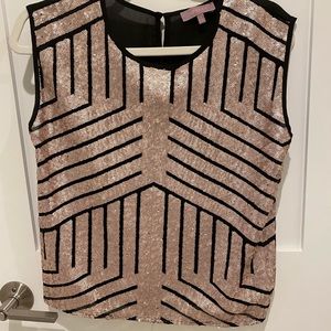 Women’s gold sequin top